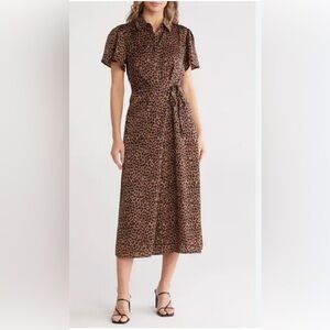 New Women’s Nordstrom Rack short sleeved animal print dress, small